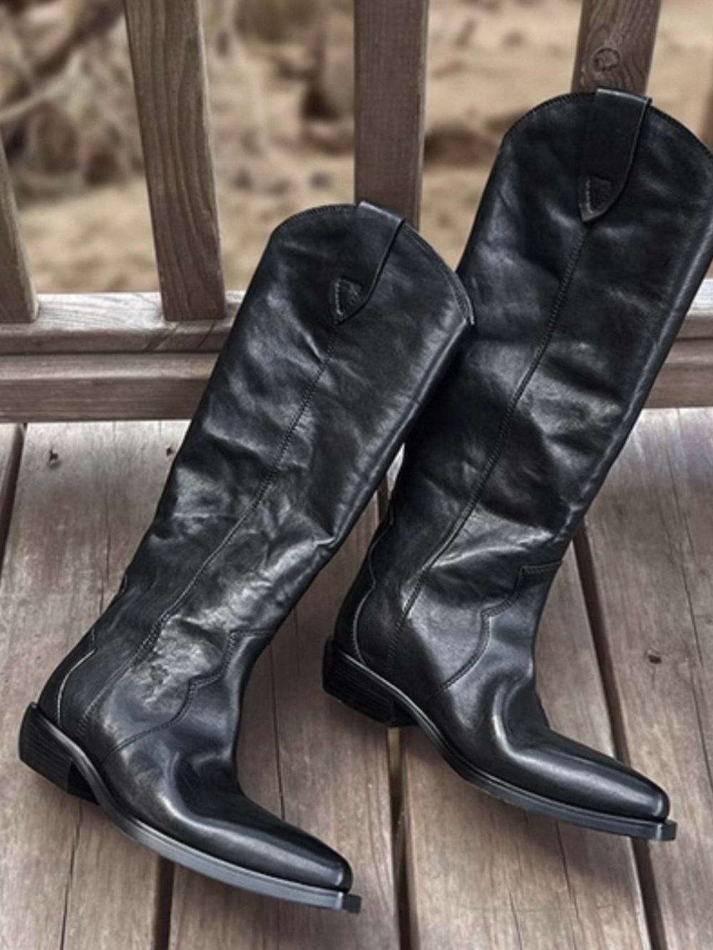 Washed Horsehide Pointed Toe Western Cowboy Boots | brand new